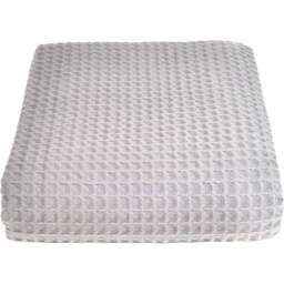 Allure Home Fashions Hotel Super King Size Waffle Dove Grey Throw Blanket 250 x 260cm - Wilko