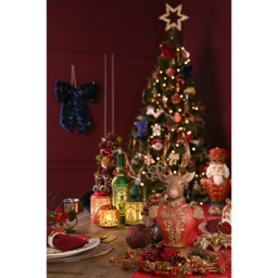 The Seasonal Gift Co Regal Tidings Red and Gold Reindeer Bust Decoration 30cm - Size: 30 x 15 x 10cm - The Seasonal Gift Co. - Wilko - thumbnail 3