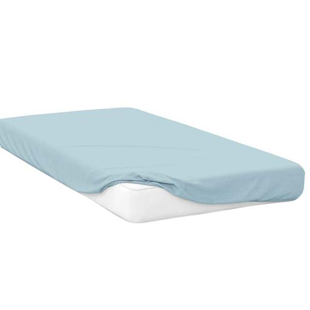 Serene Single Blue Brushed Cotton Fitted Bed Sheet - Wilko - image 1
