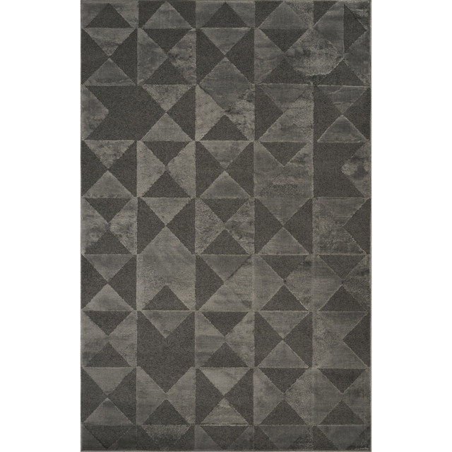 Desire Rugs Hamilton Dark Grey Geometric Triangle Mosaic Rug 160 x 230cm - Size: 230 x 160 x 1.3cm - Wilko - image 1