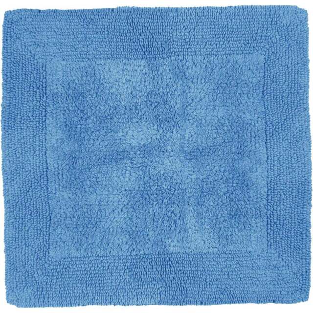 Allure Bath Fashions Elegance Cornish Blue Reversible Square Bath Mat 55 x 55cm - Size: 53 x 55cm - Wilko - image 1
