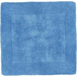Allure Bath Fashions Elegance Cornish Blue Reversible Square Bath Mat 55 x 55cm - Size: 53 x 55cm - Wilko