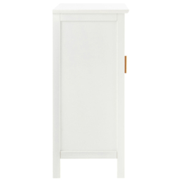 Premier Housewares Single Door White and Bamboo Small Floor Cabinet - Size: 45 x 30 x 68cm - Wilko - thumbnail 5
