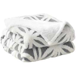 Velosso Grey Orbit Sherpa Throw 150 x 200cm - Size: 150 x 200 x 1cm - Wilko