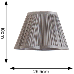 ValueLights Loralei Dark Grey Pleated Faux Silk Scalloped Small Shade - Size: 18 x 25.5 x 25.5cm - Wilko - thumbnail 6