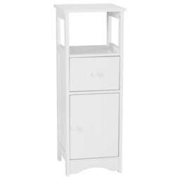 Kingston Single Door Single Drawer White Floor Cabinet - Size: 29 x 79 x 28cm - Wilko - thumbnail 3