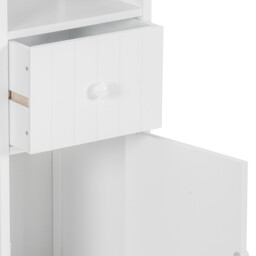 Kingston Single Door Single Drawer White Floor Cabinet - Size: 29 x 79 x 28cm - Wilko - thumbnail 5