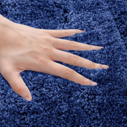 Velosso Knox Navy Bath Mat set - Size: 50 x 80 x 1cm - Blue - Wilko - thumbnail 5