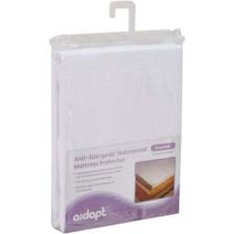 Aidapt Single Anti Allergenic Waterproof Mattress Protector - Size: 40 x 230 x 310cm - White - Wilko