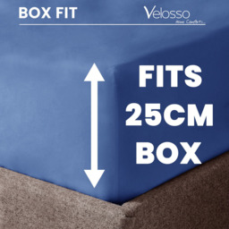 Velosso Microfibre King Size French Blue Fitted Sheet - Wilko - thumbnail 6