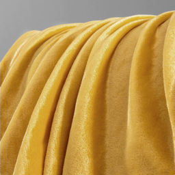 Velosso Ochre Flannel Faux Mink Throw 150 x 200cm - Size: 150 x 200 x 1cm - Wilko - thumbnail 4