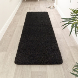 My Rug Black Rug 67 x 200cm - Size: 67 x 200 x 2cm - Wilko - thumbnail 3