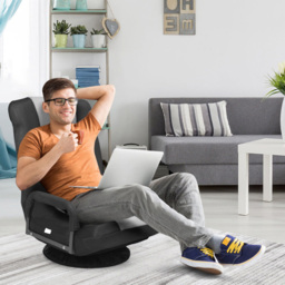Costway Grey Swivel Gaming Chair with Adjustable Backrest - Size: 57 x 57 x 34cm - Wilko - thumbnail 5