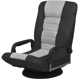 Costway Grey Swivel Gaming Chair with Adjustable Backrest - Size: 57 x 57 x 34cm - Wilko - thumbnail 3