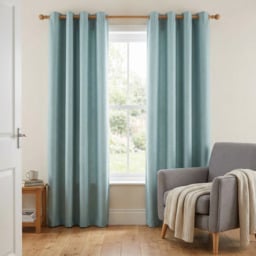 Taylor Blackout Eyelet Curtains - Duck Egg/229cm - Size: W 90 x D 90cm - My - Wilko - thumbnail 6