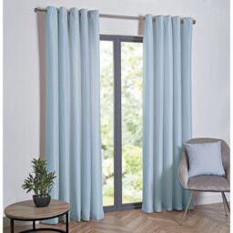 Taylor Blackout Eyelet Curtains - Duck Egg/229cm - Size: W 90 x D 90cm - My - Wilko - thumbnail 3