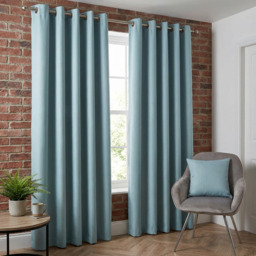 Taylor Blackout Eyelet Curtains - Duck Egg/229cm - Size: W 90 x D 90cm - My - Wilko - thumbnail 7
