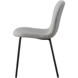 Bella Set of 2 Light Grey Teddy Faux Fur Stitched Design Dining Chairs - MCC - Wilko - thumbnail 4