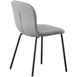 Bella Set of 2 Light Grey Teddy Faux Fur Stitched Design Dining Chairs - MCC - Wilko - thumbnail 5