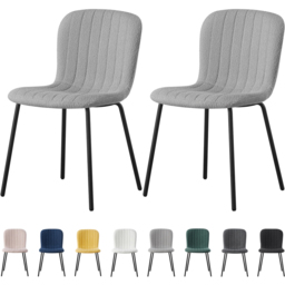 Bella Set of 2 Light Grey Teddy Faux Fur Stitched Design Dining Chairs - MCC - Wilko - thumbnail 7