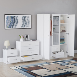 Vida Designs Riano White 3 Piece Bedroom Furniture Set - Wilko - thumbnail 6