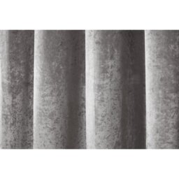 Divante Silver Crushed Velvet Eyelet Curtains 168 x 138cm - Size: W 168 x D 137cm - Wilko - thumbnail 5
