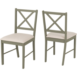 Seconique Balfour 4 Seater Dining Oak Effect Sage Green and Mink Microsuede - Sage Green/Oak/Mink Microsuede - Wilko - thumbnail 6