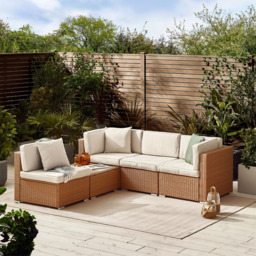 Furniturebox Windermere 4 Seater Beige Rattan Sofa Lounge Set - Cream - Wilko - thumbnail 7