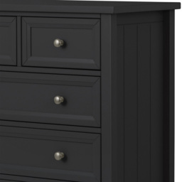 Julian Bowen Maine 5 Drawer Anthracite Chest of Drawers - Black - Wilko - thumbnail 4