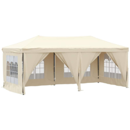 vidaXL 3 x 6m Cream Foldable Party Tent with Sidewalls - Wilko - thumbnail 3
