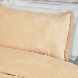 Selena Velvet Duvet Set Natural Single - Wilko - thumbnail 3