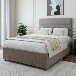 Bedmaster Single Slate Linen Divan Base - Grey - Wilko - thumbnail 1