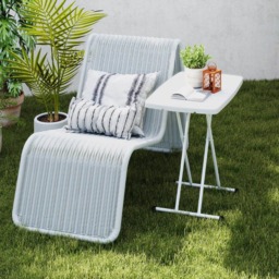Outsunny Height Adjustable Folding Bistro Table Charcoal White - Size: 74 x 50 x 76cm - Wilko - thumbnail 4