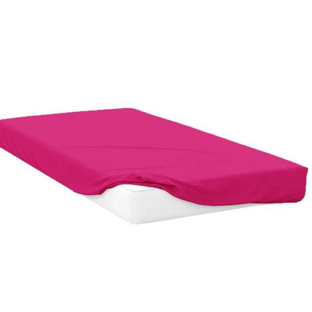 Serene Double Fuchsia Fitted Bed Sheet - Pink - Wilko - image 1