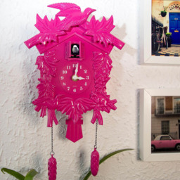 Walplus Pink Vintage Cuckoo Wall Clock 37cm - Size: 37 x 11 x 1cm - Wilko - thumbnail 3