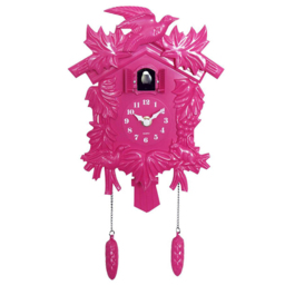 Walplus Pink Vintage Cuckoo Wall Clock 37cm - Size: 37 x 11 x 1cm - Wilko