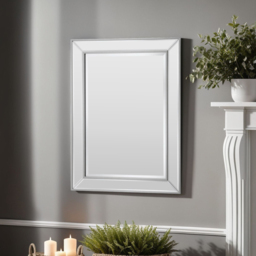 Yearn Warm Silver Angled Bevelled Wall Mirror 105 x 77cm - Wilko - thumbnail 3