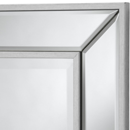 Yearn Warm Silver Angled Bevelled Wall Mirror 105 x 77cm - Wilko - thumbnail 4