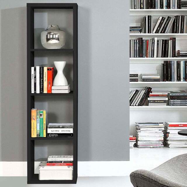 Florence Mauro 3 Shelf Matt Black Bookshelf - Wilko - image 1
