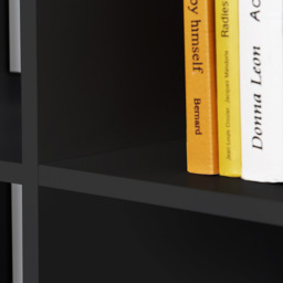 Florence Mauro 3 Shelf Matt Black Bookshelf - Wilko - thumbnail 6