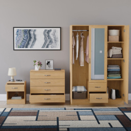 Vida Designs Riano Pine 3 Piece Bedroom Furniture Set - Wilko - thumbnail 4