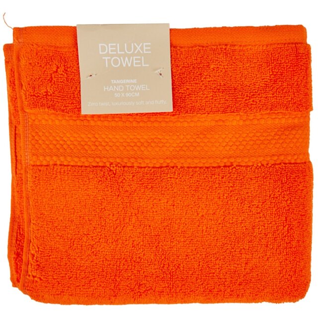 Deluxe Hand Towel - Tangerine - Wilko - image 1
