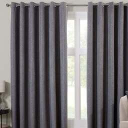 Dusk Eyelet Curtain Charcoal/168cm/229cm - Divante - Wilko - thumbnail 6