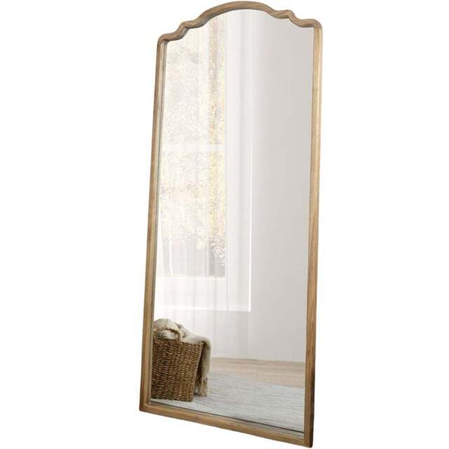 Ayra Wooden Leaner Mirror - Natural - Wilko - image 1