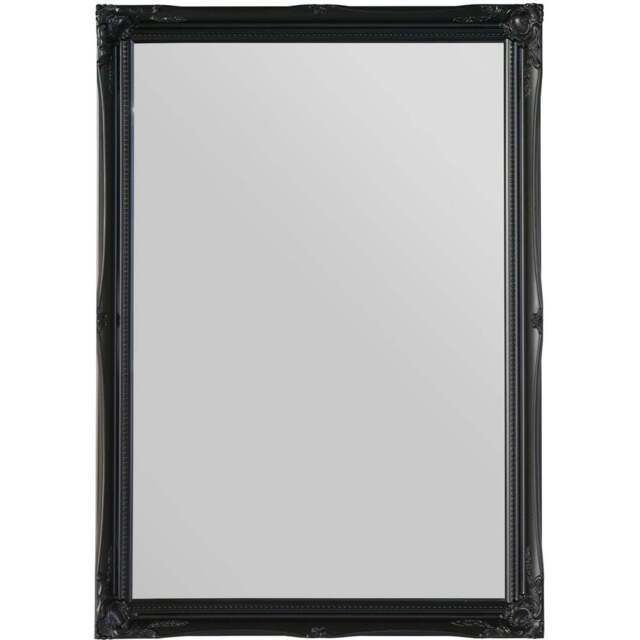 MirrorOutlet Fraser Black Beaded Wall Mirror 102 x 72cm - Wilko - image 1