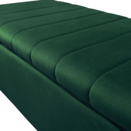 H&O Direct Velvet Upholstered Storage Bench - Size: 46 x 126 x 44cm - Green - Wilko - thumbnail 5