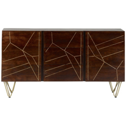 Brooklyn Ozella 2 Door 3 Drawer Dark Gold Extra Large Sideboard - Brown - Wilko - thumbnail 4