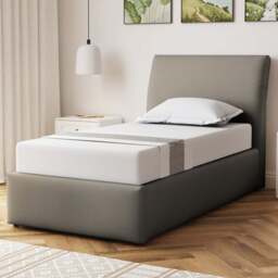 Artemis Home Bethany Single Light Brown Linen Upholstered Ottoman Bed - Wilko - thumbnail 1
