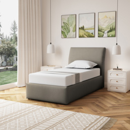 Artemis Home Bethany Single Light Brown Linen Upholstered Ottoman Bed - Wilko - thumbnail 6