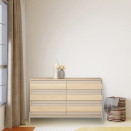 Sofia 6-Drawer Chest - Natural - Size: 6 Drawer - Wilko - thumbnail 3